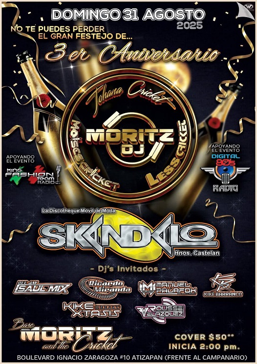 31 AGO. MORITZ DJ